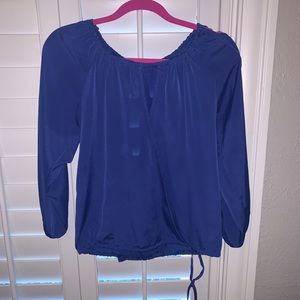 Blue Long Sleeve Top